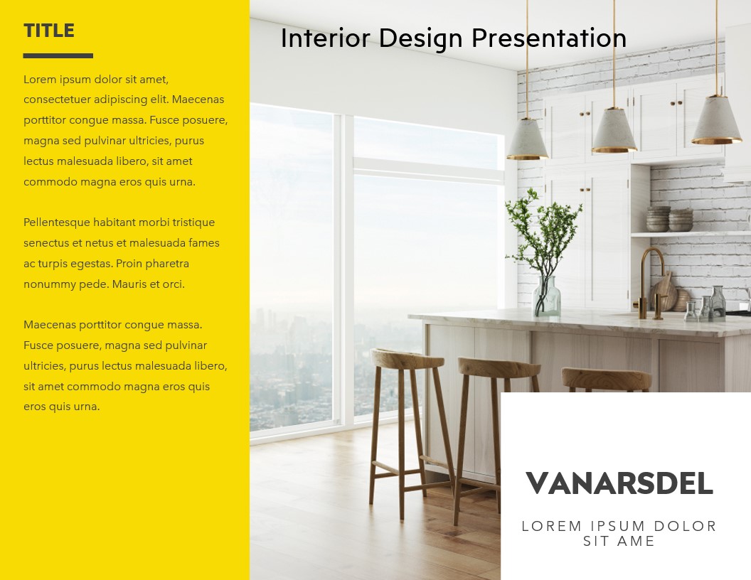 Interior Design Presentation Template powerpoint ppt
