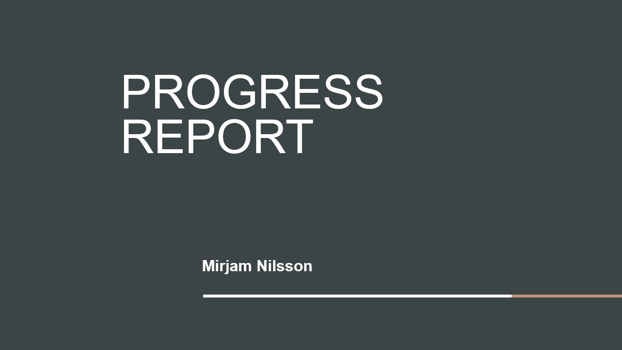 progress status report power point template
